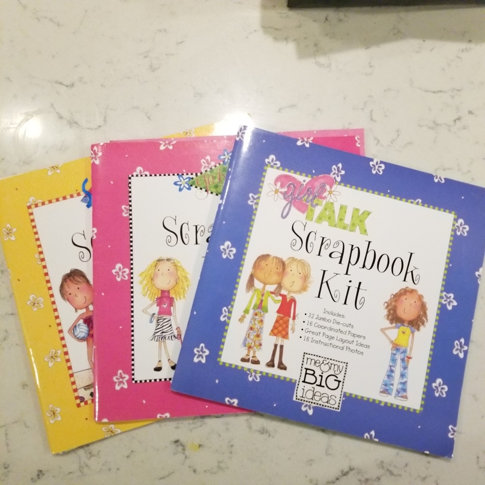 Set of 3 Girl Talk Scrapbook kits